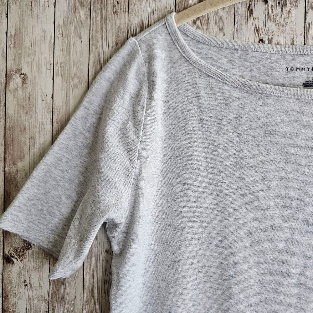 Women's Tommy Hilfiger Light Gray T-Shirt Size S - Picture 4 of 8